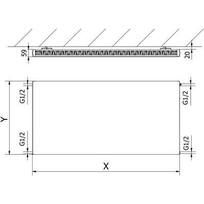 Mexen Flat CF11 W411F-050-090-00 500 mm x 900 mm