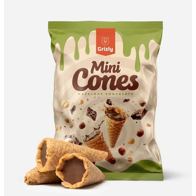 Grizly Mini kornútky lieskovoorieškové 150 g