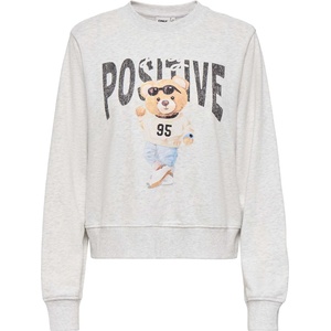 ONLY Блуза onlbila l/s bear o-neck rs ub swt (153631435095151)