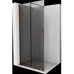 Mexen Velar плъзгаща се душ кабина Walk-in 75 x 200 cm, графит 8 mm, розово злато - 871-075-000-43-60 (871-075-000-43-60)
