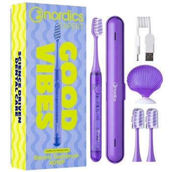 Nordics Звукова електрическа четка за зъби Nordics Expert Good Vibes X010P лилава (X010P)