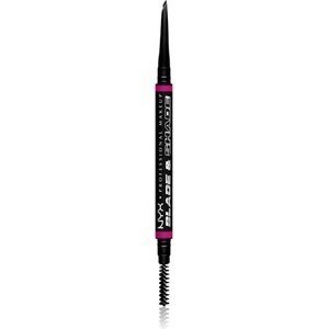 NYX Professional Makeup Blade & Shade молив за вежди с четка цвят Black 0.06 гр