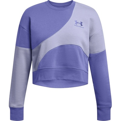 Under Armour Поларена блуза Under Armour Women's Ess Fleece Cropped Crew Sweatshirt - Purple