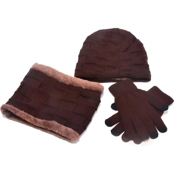 HARAHU Мъжки зимен комплект - Тъмно кафяво kp21333 (21333)