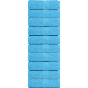 vidaXL Кърпи за гости FROGN 10 бр. Тюркоазени 30x50 см 360 г/м2 (136973)