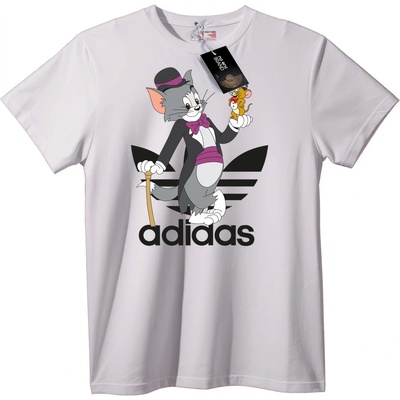 NOONEBRAND Тениска Том и Джери - 4XL, White