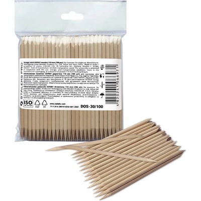 Staleks Tyčinky na manikúru Orange Expert 110 mm Wooden Stick 100 ks