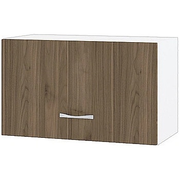 ИРИМ Горен шкаф с хоризонтална врата Сити БО-15 бяло гладко / орех адмирал 60 см