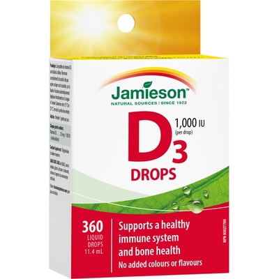 Jamieson Vitamín D3 1000 IU KVAPKY 11,7 ml