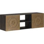 vidaXL ТВ шкаф с рафт със съхранение с врата Месинг 105 x 30 x 35 см (42020077)