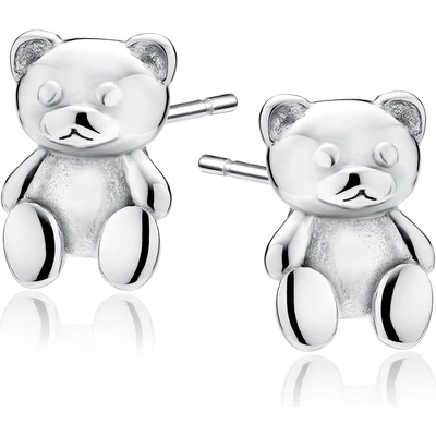 LUNICA Stříbrné náušnice MEDVÍDEK 1003
