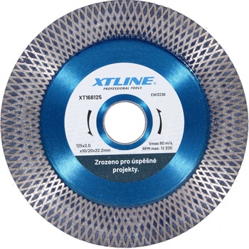 Xtline Kotouč diamantový turbo 125 x 2,0 x 10 / 20 x 22,2 mm XT168125