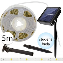 WinWin J-5HL SMD2835 LED pásik solárny so svetelným senzorom, 5m, 5W, DC5V, studená biela