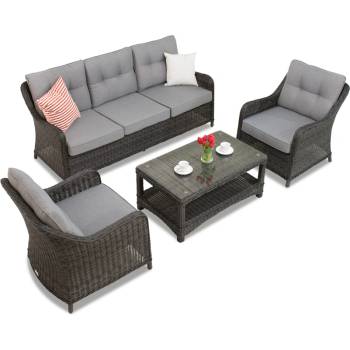 Garden Point Техноратанов комплект Toledo Coffee 5 антрацит Garden Point (GAP132-3)