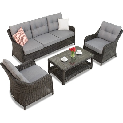 Garden Point Техноратанов комплект Toledo Coffee 5 антрацит Garden Point (GAP132-3)