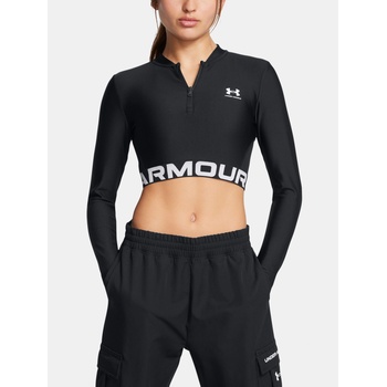 Under Armour Women's HeatGear Rib 1/4 Zip LS тениска Under Armour | Cheren | ЖЕНИ | M