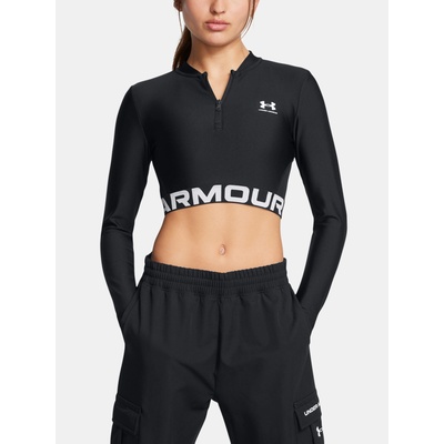 Under Armour Women's HeatGear Rib 1/4 Zip LS тениска Under Armour | Cheren | ЖЕНИ | M