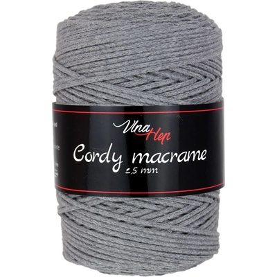 Vlna - Hep Cordy macrame 2,5 mm 8235 šedá