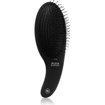 Olivia Garden Black Label Curve Board&Nylon bristles kefa na vlasy pre jednoduché rozčesávanie vlasov Black 1 ks