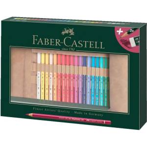 Faber-Castell - Polychromos colored pencils set with pencil roll, 34 pieces - 110030 (110030)