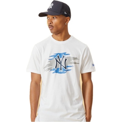 New Era MLB Tear Logo Tee New York Yankees biele