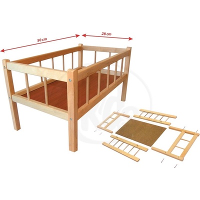 Rappa Kolébka dřevěná 50 x 28 cm – Zboží Mobilmania