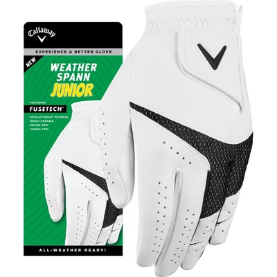 Callaway Weather Spann Junior Golf Glove 24 M Ľavá biela