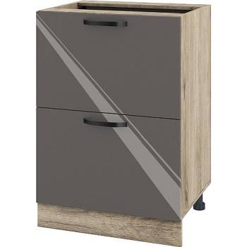 ИРИМ Долен кухненски шкаф Сити АРФ-Антрацит гланц-05-44 60 см