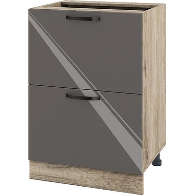 ИРИМ Долен кухненски шкаф Сити АРФ-Антрацит гланц-05-44 60 см