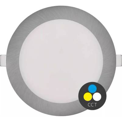 Вградено LED осветително тяло NEXXO LED/12, 5W/230V 3000/3500/4000K, сребристо, диаметър 17 cm (EMS1459)