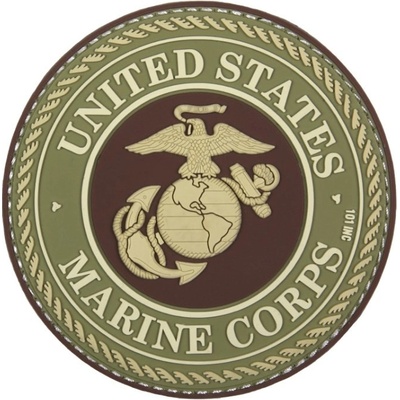 101INC Nášivka 3D plastová UNITED STATES MARINE CORPS COYOTE