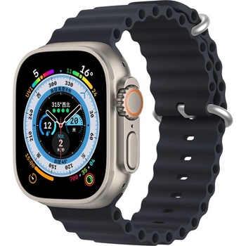 DUX DUCIS Силиконова каишка Dux Ducis за Apple Watch 8 / 7 / 6 / 5 / 4 / 3 / 2 / SE (41 / 40 / 38mm), сива, (OceanWave Version) (KXG0038132)