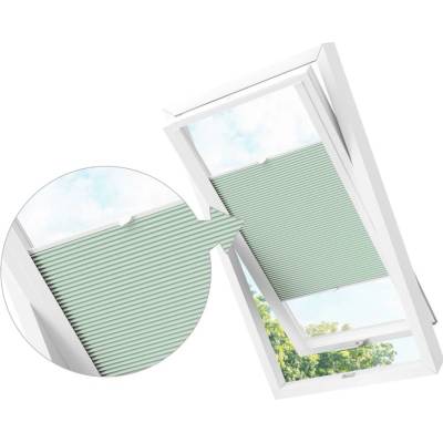 Zebra-shop Zatemňovací Plissé Pro Střešní Okno SV. ZELENÁ PM07 Velux F08 bílá