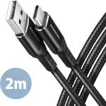 AXAGON Cable USB2 A-C, M/M, 2m, 3A, AXAGON BUCM-AM20AB (BUCM-AM20AB)