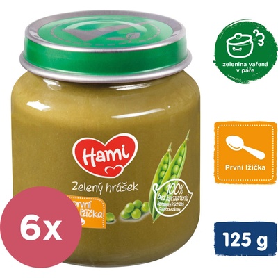 Hami Zelený hrášok 6 x 125 g
