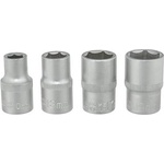 GEKO Комплект шестостенни вложки 1/2" 4 бр 10-19 мм 06615 (g10163)