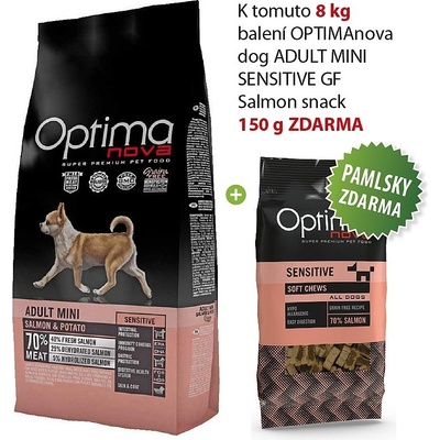 OPTIMAnova dog Adult MINI sensitive Grain Free Salmon 8 kg