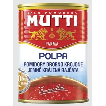 Mutti Polpa jemně krájená rajčata s česnekem 400 g