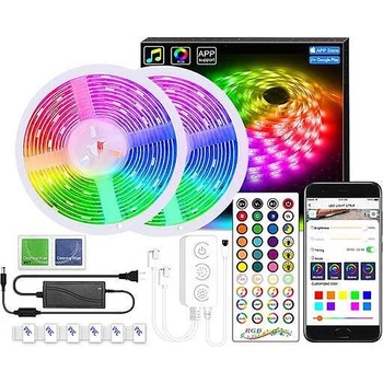 Image 1 of ELMARK Bluetooth led rgb ЛЕНТА С МУЗИКАЛЕН И ЗВУКОВ КОНТРОЛ - КОМПЛЕКТ (99led987s)