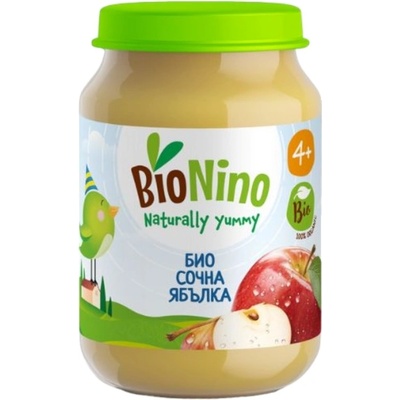 BioNino Био плодово пюре BioNino - Ябълки, 4 м+, 190 g (BN2133)