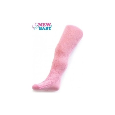 New Baby žakárové punčocháče růžová