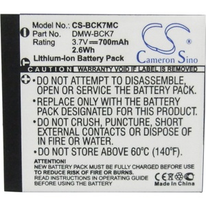 Cameron sino Батерия за камера Panasonic Lumix DMC-S3 3.7V 700 mAh DMW-BCK7 Cameron Sino (CS-BCK7MC) - BestPC