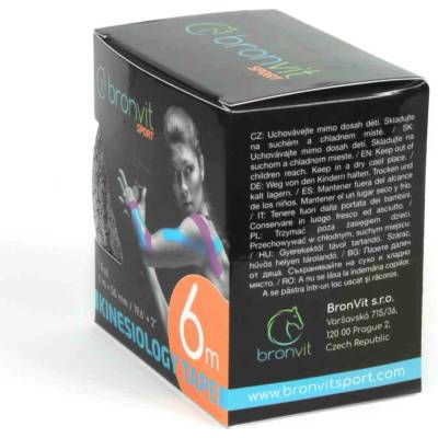BronVit Sport Kinesio Tape classic černá 5 cm x 6 m