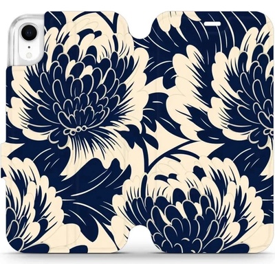 Mobiwear - Apple iPhone XR - VA40S Modré a béžové květy