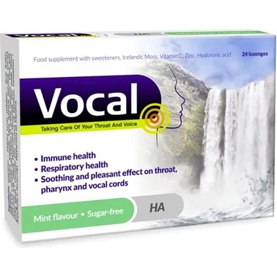 Vocal HA Pastilky bez cukru s příchutí Máty 24ks