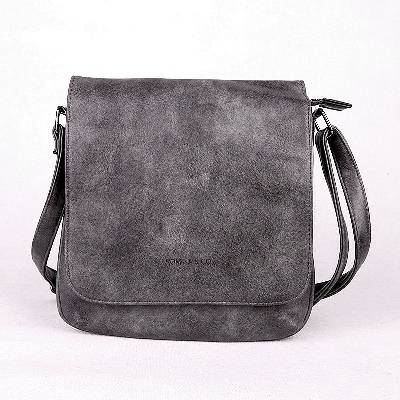 Malá tmavěšedá crossbody kabelka ROMINA & CO F21 s klopou