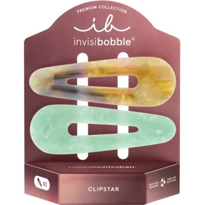 Ozdobné klipsy do vlasů Invisibobble Clipstar Premium Rainbow Carousel - 2 ks