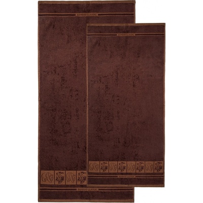 4home sada Bamboo Premium osuška a uterák hnedá, 70 x 140 cm, 50 x 100 cm