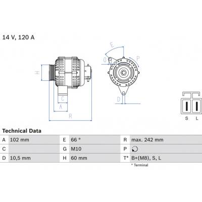 Alternátor BOSCH 0 986 049 550