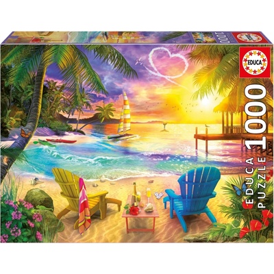 Educa Пъзел Educa - Любовен плаж, 1000 части (EDU20255)